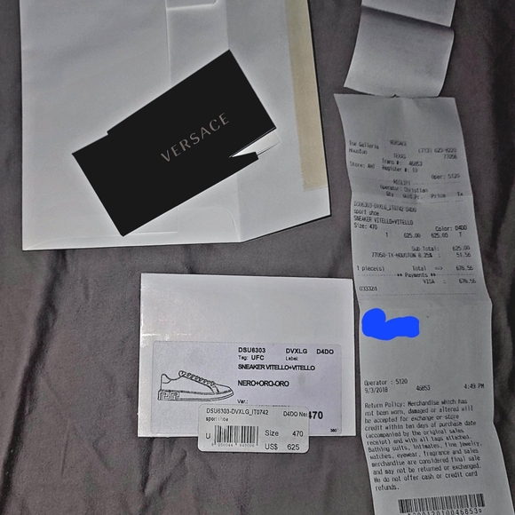 Mens Versace Vitello-Vitello Sneakers - Picture 8 of 8